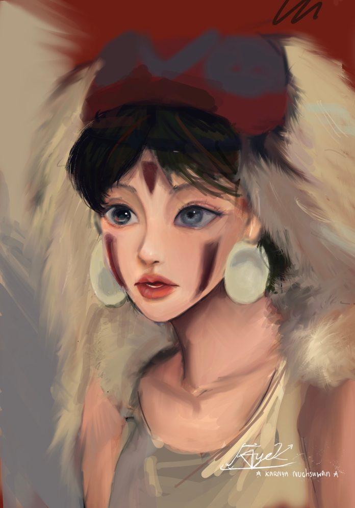 Princess Mononoke Ghibli by Faye Karnya