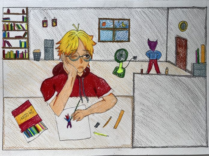 Drawing boy by Sky